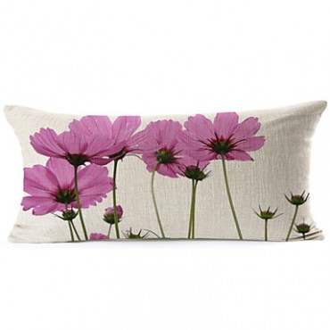 Cotton/Linen Pillow Cover , Floral Modern/Contemporary