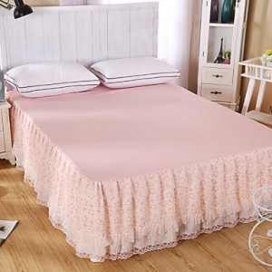 Princess Lace Bedspread Bed Skirt Mattress Dust Protection Cover Bedding Set