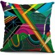 Colorful Geometric Sketch Cotton/Linen Decorative Pillow Cover