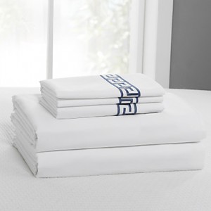 Sheet Set, 400 TC 100% Cotton Solid Embroidery Up to 15" Deep