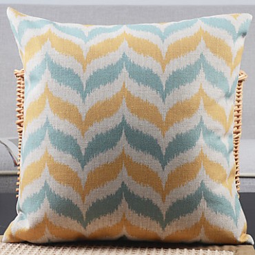 Cotton/Linen Pillow Cover , Geometric Country