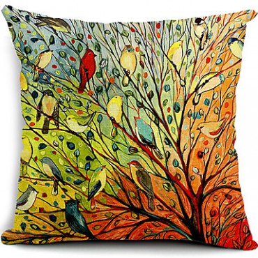 Cotton/Linen Pillow Cover , Nature Modern/Contemporary