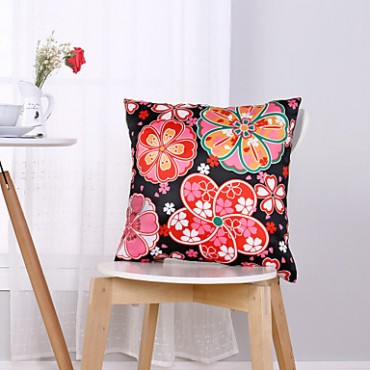 Polyester Pillow With Insert,Floral Casual 18x18 inch