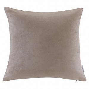 Leather/suede Pillow With Insert,Solid Modern/Contemporary