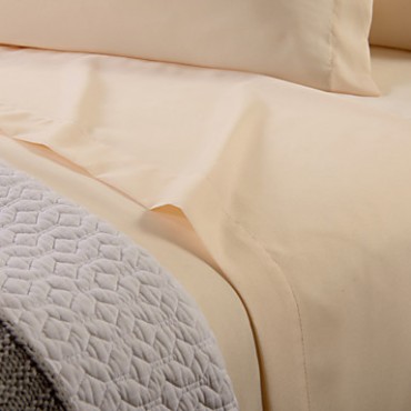 Beige Solid Microfiber Sheet Sets