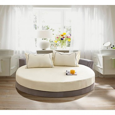 Round Bedsheet Diameter 2m or 2.2meter +2Pcs Pillowcases 100 Cotton Mattress Cover/Case