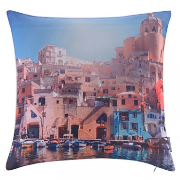 Polyester Pillow With Insert,Cities Modern/Contemporary 18x18 inch