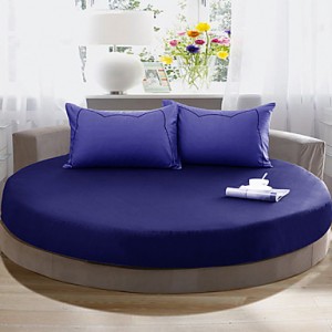 Round Bedsheet Diameter 2m or 2.2meter +2Pcs Pillowcases 100 Cotton Mattress Cover/Case